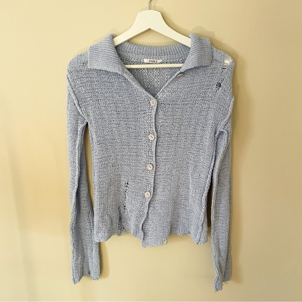 Source Unknown/Table Open Knit Cardigan S - image 1